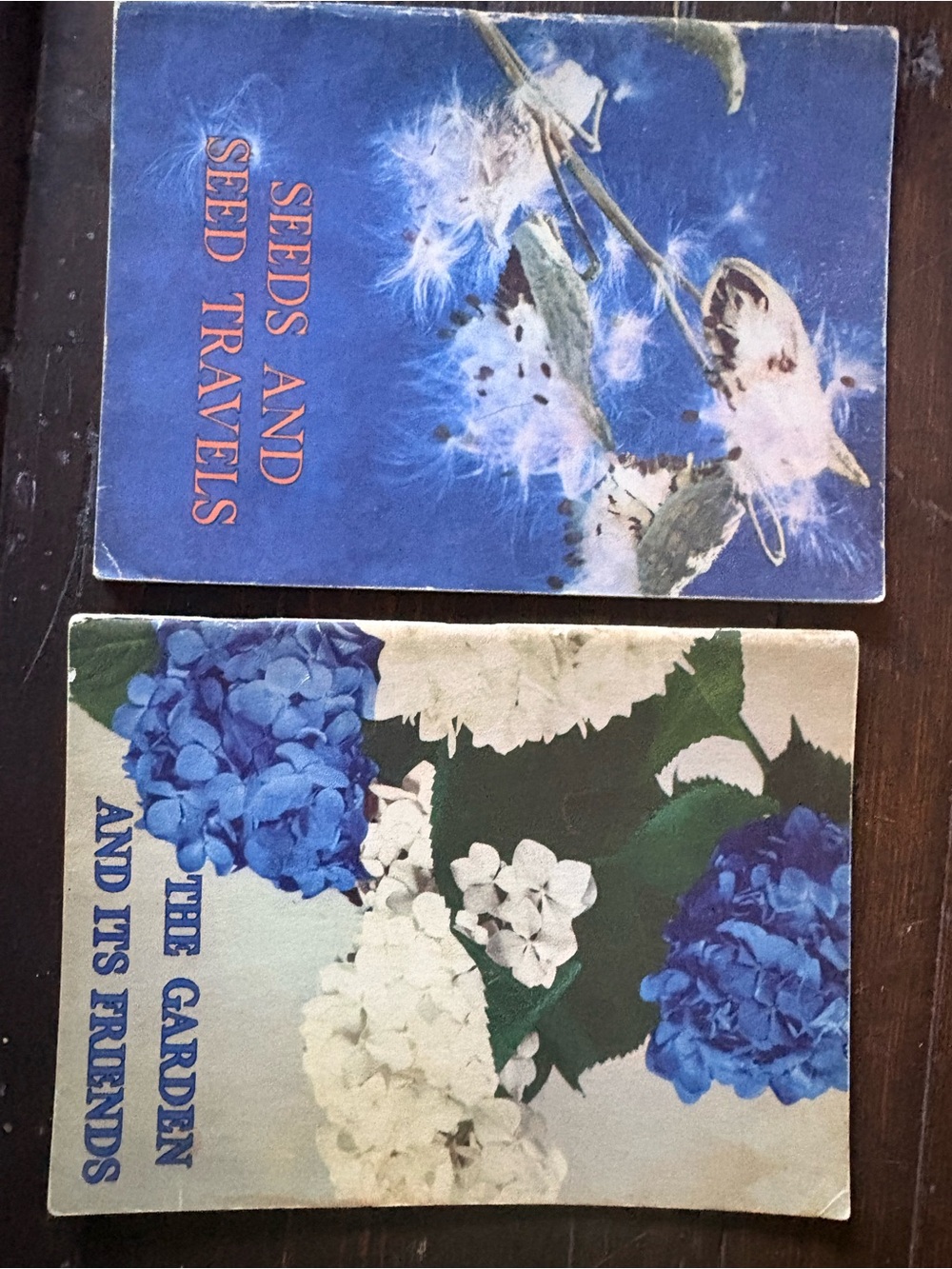 Vtg Blue Botanical Decorative Book Set - Home Accents